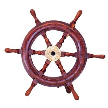Foto - DECORATIVE SHIP`S WHEEL, 90 CM