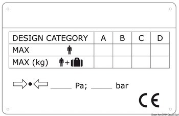 Foto - BOAT IDENTIFICATION PLATE, 155 x 100 mm