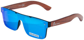 Foto - SUNGLASSES- AMOQ BURST, PLRZD WOOD-ICE BLUE MIRROR
