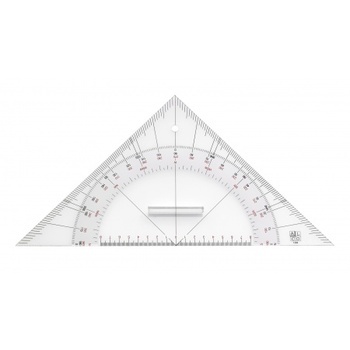 Foto - PROTRACTOR, TRIANGLE, HYPOTENUSE 330 mm