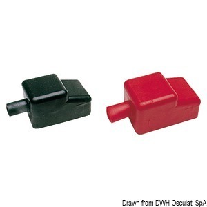 Foto - BATTERY CLAMP CAP SET, RED/BLACK, PVC