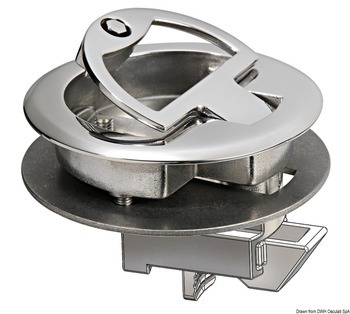 Foto - FLUSH PULL LATCH, S/S AISI316 WITH LOCK