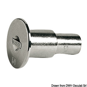 Foto - CHROMED BRASS FUEL 30°, ANGLED DECK PLUG, 50 mm