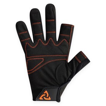 Foto - GLOVES - TYPHOON ESSENTIAL FULL FINGER, BLACK/SOLAR, M