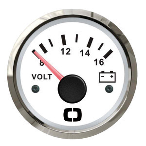 Foto - VOLTMETER, WHITE-GLOSSY, 8/16 V, 57 mm
