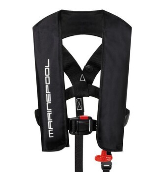Foto - SELF-INFLATABLE LIFEJACKET- MARINEPOOL 180 N, RACER ISO WB HR ALPHA, BLACK