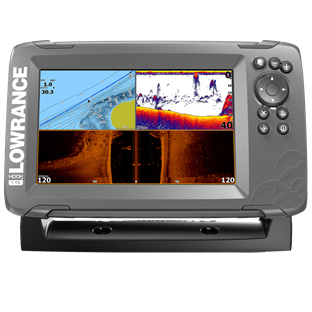 Foto - LOWRANCE HOOK2-7 TRIPLESHOT ROW, CHIRP + DOWNSCAN™ + SIDESCAN™