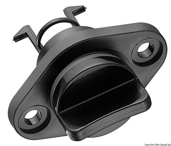 Foto - WATER DRAIN PLUG, NYLON, BLACK, 24 mm