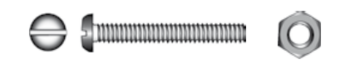 Foto - SCREW WITH NUT, S/S, M4 x 40 (6 TK)